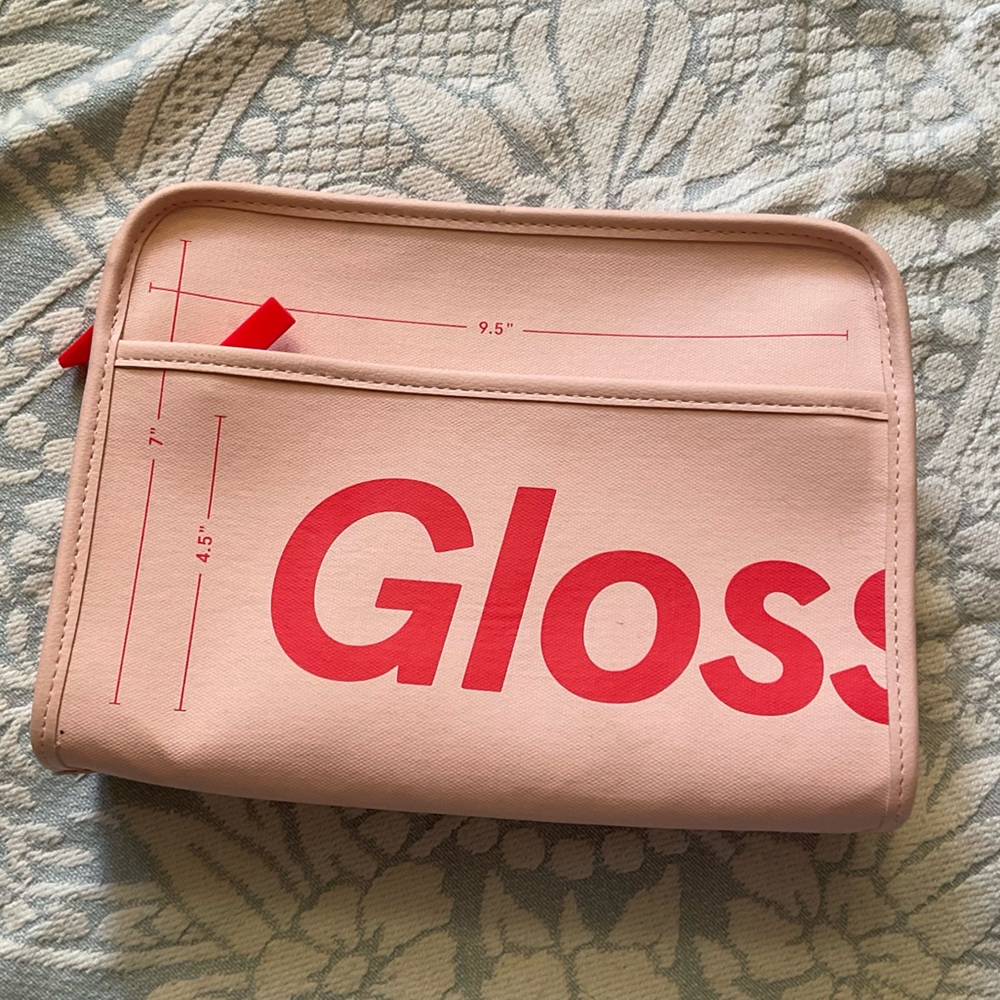 Glossier Beauty Bag Pink and Red